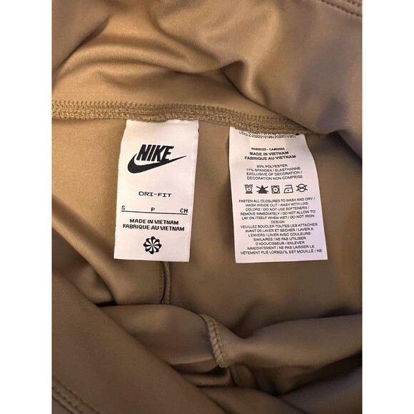 Nike Womens 8" Dark Driftwood/Black High Waist Bike Shorts DX2325-258 Size Small - Picture 5 of 6